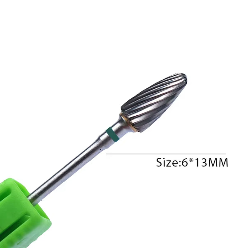 1Pc Carbide Tungsten Nail Drill Bit Rotate Burr Milling Nail Cutter Bits Electric Drill Machine for Manicure Pedicure Tools