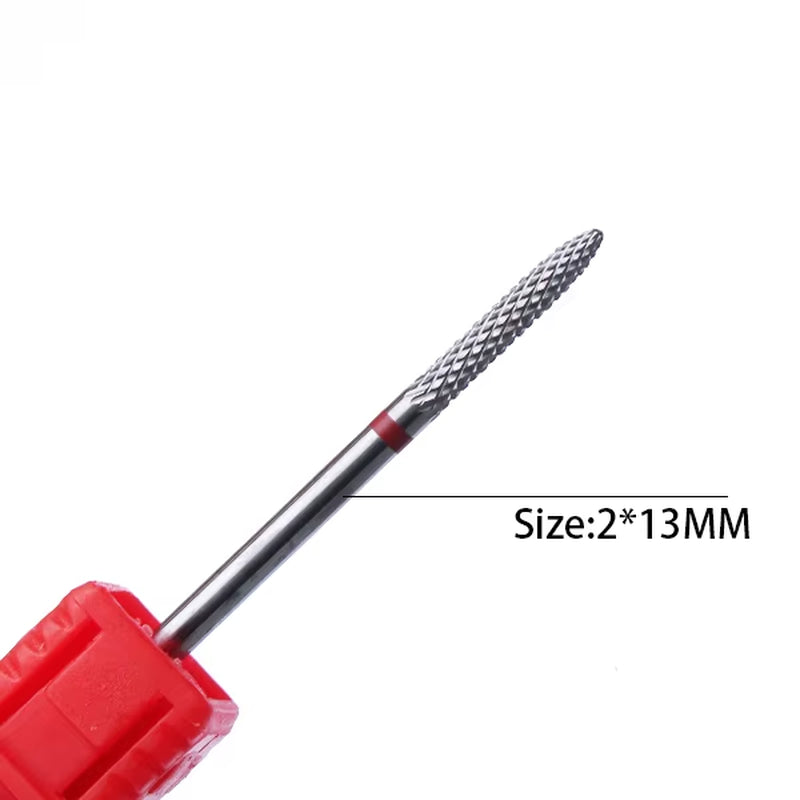 1Pc Carbide Tungsten Nail Drill Bit Rotate Burr Milling Nail Cutter Bits Electric Drill Machine for Manicure Pedicure Tools