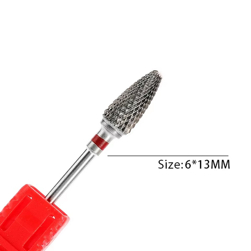 1Pc Carbide Tungsten Nail Drill Bit Rotate Burr Milling Nail Cutter Bits Electric Drill Machine for Manicure Pedicure Tools