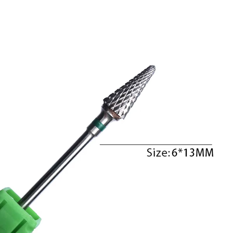 1Pc Carbide Tungsten Nail Drill Bit Rotate Burr Milling Nail Cutter Bits Electric Drill Machine for Manicure Pedicure Tools