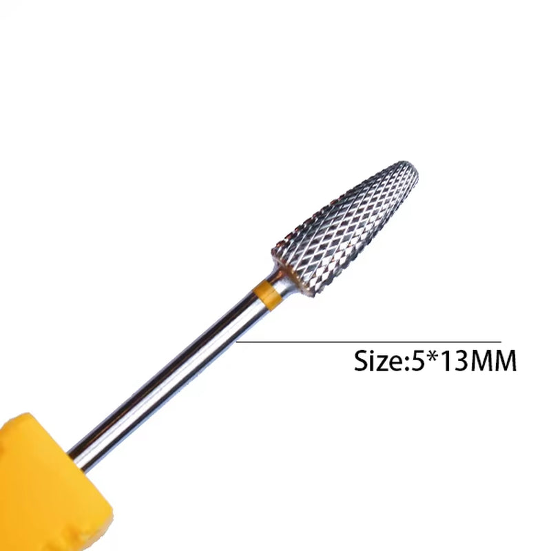 1Pc Carbide Tungsten Nail Drill Bit Rotate Burr Milling Nail Cutter Bits Electric Drill Machine for Manicure Pedicure Tools