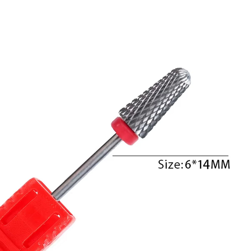 1Pc Carbide Tungsten Nail Drill Bit Rotate Burr Milling Nail Cutter Bits Electric Drill Machine for Manicure Pedicure Tools