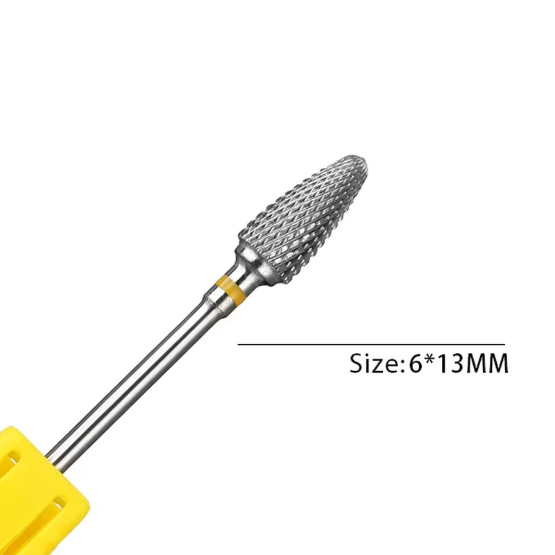 1Pc Carbide Tungsten Nail Drill Bit Rotate Burr Milling Nail Cutter Bits Electric Drill Machine for Manicure Pedicure Tools