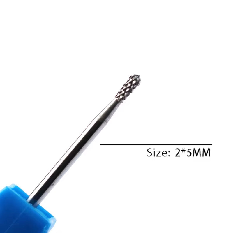 1Pc Carbide Tungsten Nail Drill Bit Rotate Burr Milling Nail Cutter Bits Electric Drill Machine for Manicure Pedicure Tools
