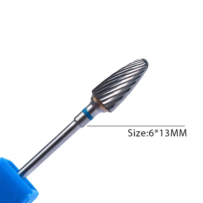 1Pc Carbide Tungsten Nail Drill Bit Rotate Burr Milling Nail Cutter Bits Electric Drill Machine for Manicure Pedicure Tools