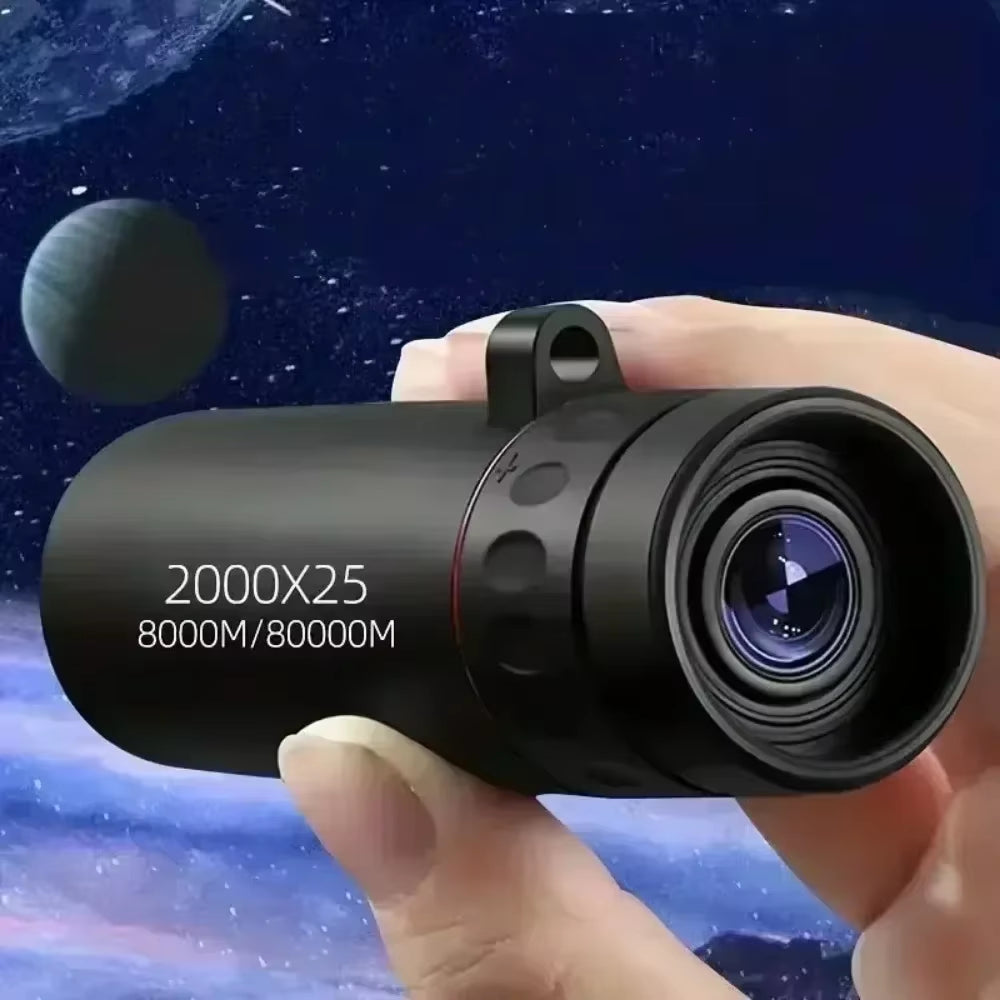 Mini Portable 2000X25 HD Monocular Telescope Mobile Phone Telescope with Holder Camping Hunting Birdwatching Telescope