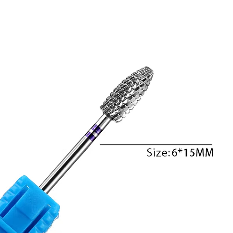 1Pc Carbide Tungsten Nail Drill Bit Rotate Burr Milling Nail Cutter Bits Electric Drill Machine for Manicure Pedicure Tools