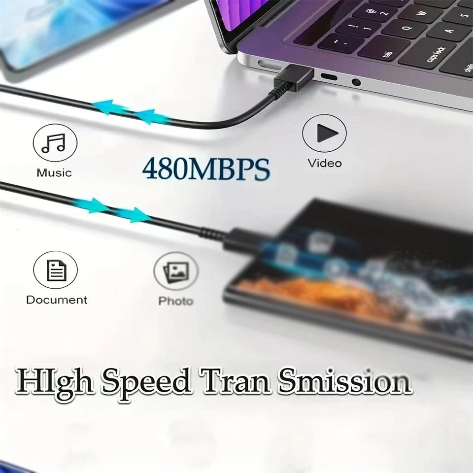 45W PD Charger for Samsung Galaxy S24 S23 S22 Quick Charge 3.0 USB C to Type C Cable Super Fast Charging Phone Adapter