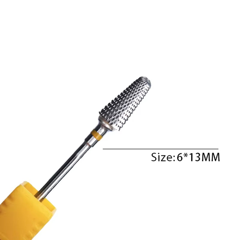 1Pc Carbide Tungsten Nail Drill Bit Rotate Burr Milling Nail Cutter Bits Electric Drill Machine for Manicure Pedicure Tools