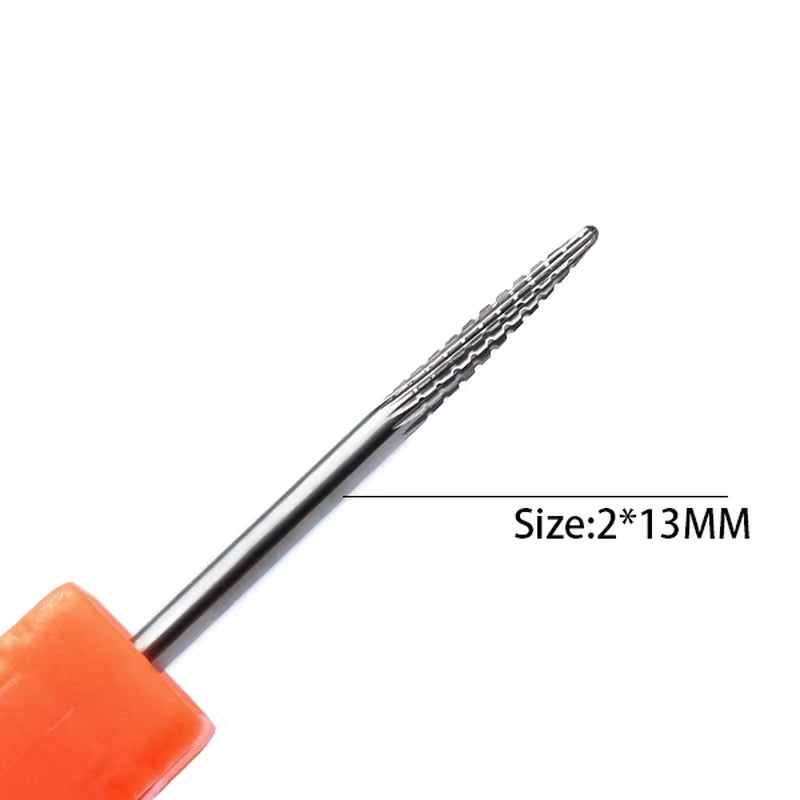 1Pc Carbide Tungsten Nail Drill Bit Rotate Burr Milling Nail Cutter Bits Electric Drill Machine for Manicure Pedicure Tools