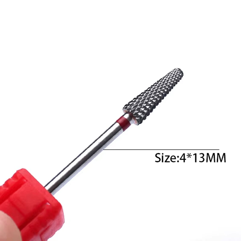 1Pc Carbide Tungsten Nail Drill Bit Rotate Burr Milling Nail Cutter Bits Electric Drill Machine for Manicure Pedicure Tools