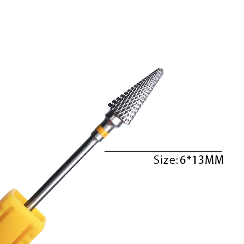 1Pc Carbide Tungsten Nail Drill Bit Rotate Burr Milling Nail Cutter Bits Electric Drill Machine for Manicure Pedicure Tools