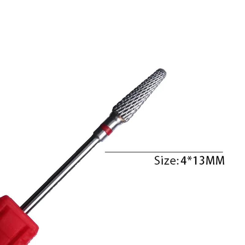 1Pc Carbide Tungsten Nail Drill Bit Rotate Burr Milling Nail Cutter Bits Electric Drill Machine for Manicure Pedicure Tools