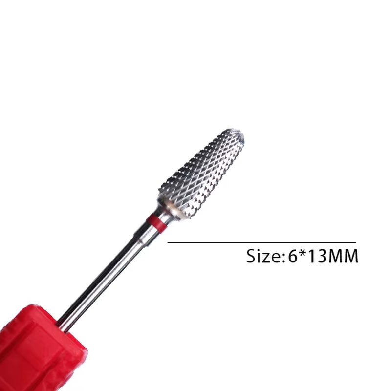 1Pc Carbide Tungsten Nail Drill Bit Rotate Burr Milling Nail Cutter Bits Electric Drill Machine for Manicure Pedicure Tools