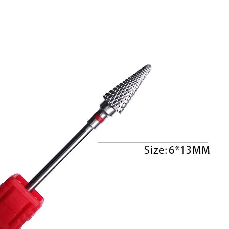 1Pc Carbide Tungsten Nail Drill Bit Rotate Burr Milling Nail Cutter Bits Electric Drill Machine for Manicure Pedicure Tools