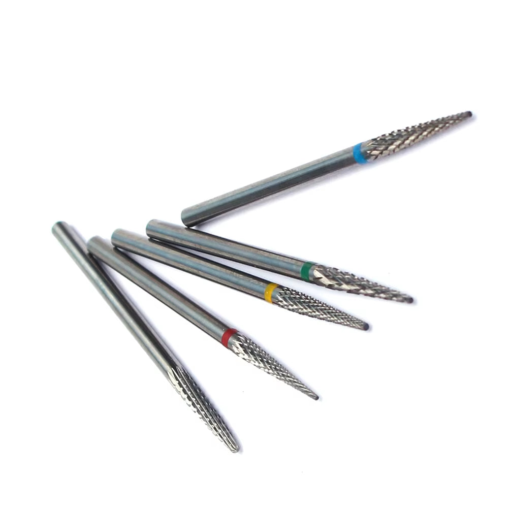1Pc Carbide Tungsten Nail Drill Bit Rotate Burr Milling Nail Cutter Bits Electric Drill Machine for Manicure Pedicure Tools