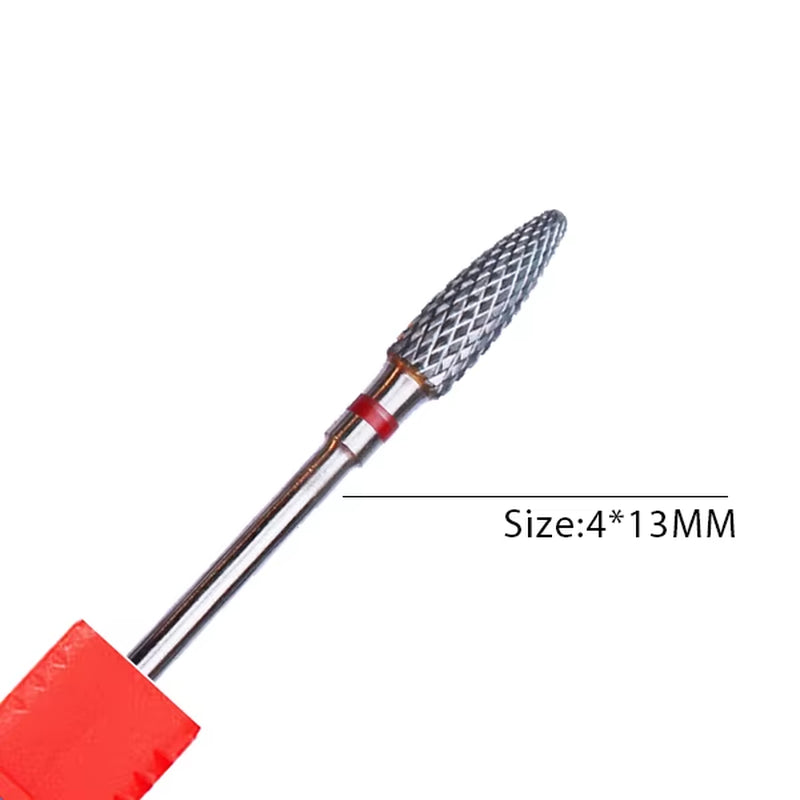1Pc Carbide Tungsten Nail Drill Bit Rotate Burr Milling Nail Cutter Bits Electric Drill Machine for Manicure Pedicure Tools
