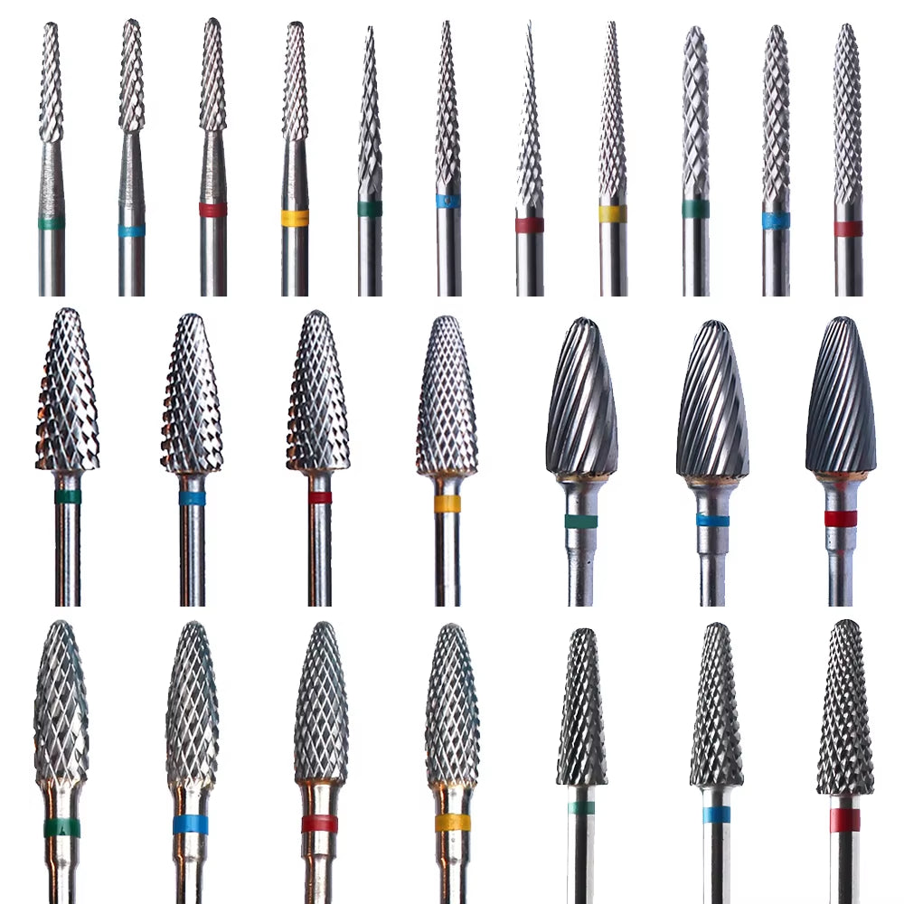 1Pc Carbide Tungsten Nail Drill Bit Rotate Burr Milling Nail Cutter Bits Electric Drill Machine for Manicure Pedicure Tools