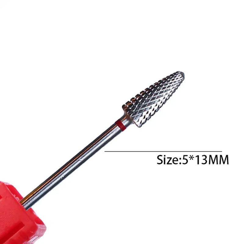 1Pc Carbide Tungsten Nail Drill Bit Rotate Burr Milling Nail Cutter Bits Electric Drill Machine for Manicure Pedicure Tools