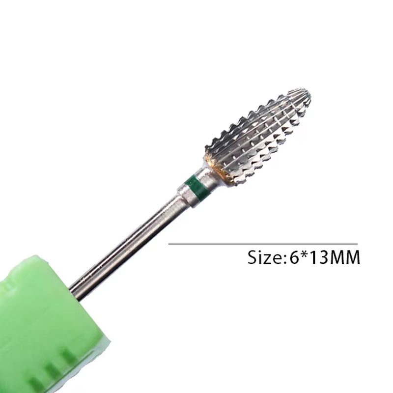 1Pc Carbide Tungsten Nail Drill Bit Rotate Burr Milling Nail Cutter Bits Electric Drill Machine for Manicure Pedicure Tools