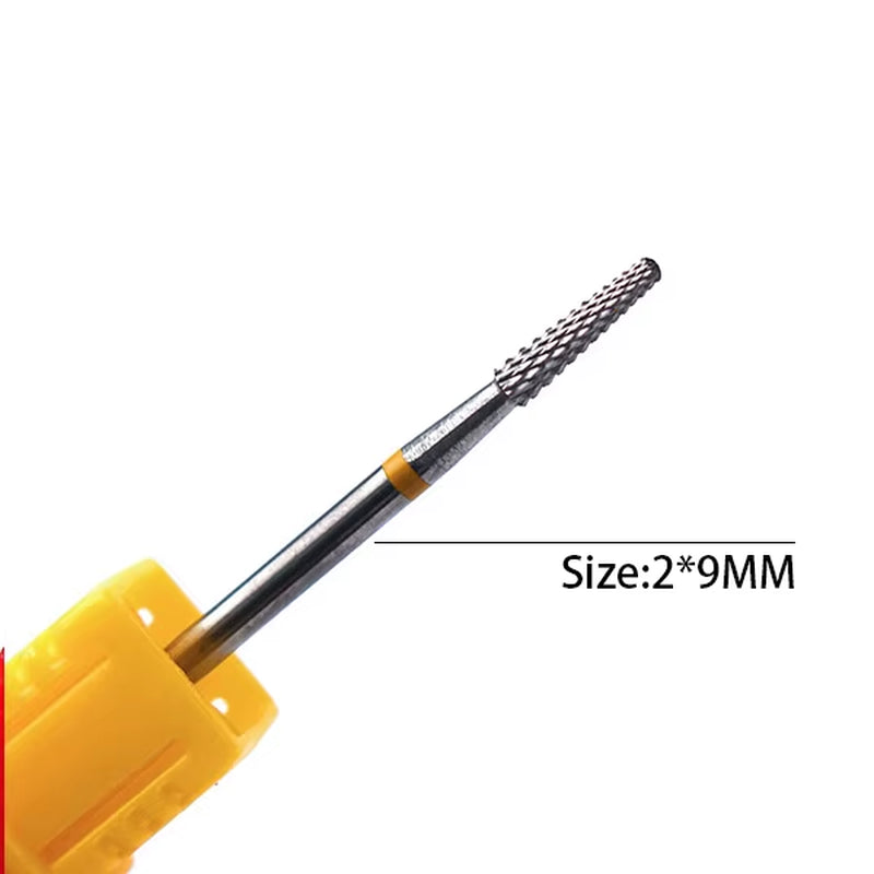 1Pc Carbide Tungsten Nail Drill Bit Rotate Burr Milling Nail Cutter Bits Electric Drill Machine for Manicure Pedicure Tools