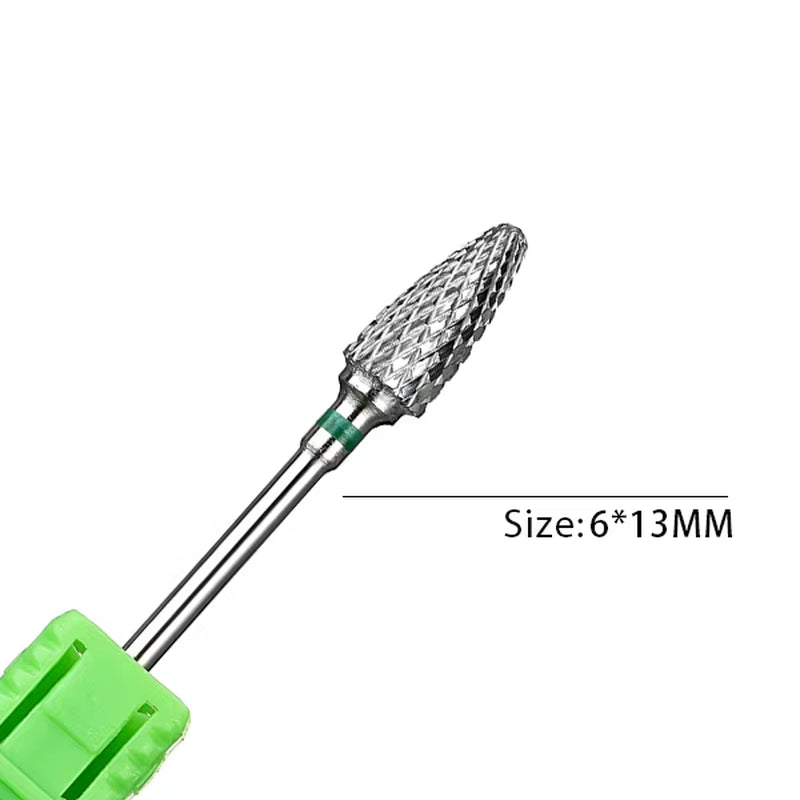 1Pc Carbide Tungsten Nail Drill Bit Rotate Burr Milling Nail Cutter Bits Electric Drill Machine for Manicure Pedicure Tools